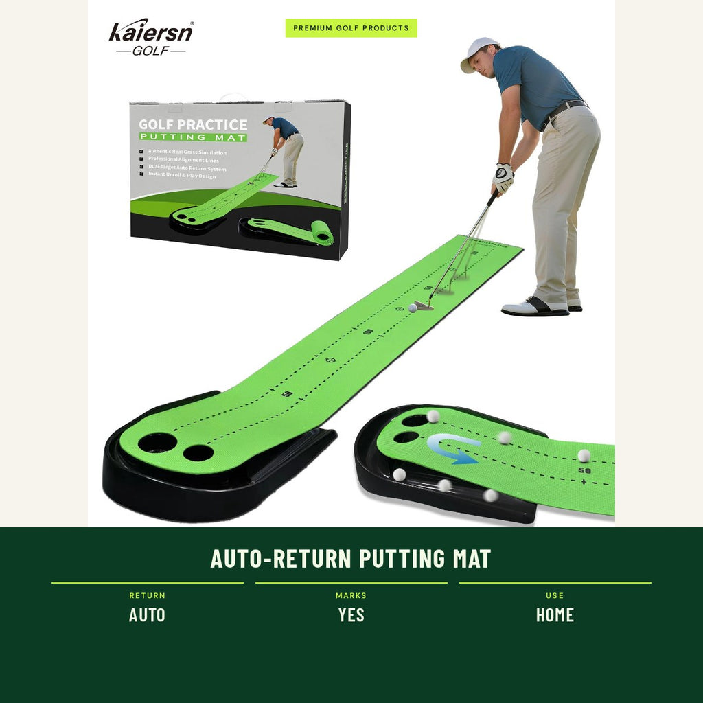 Auto-Return Putting Mat