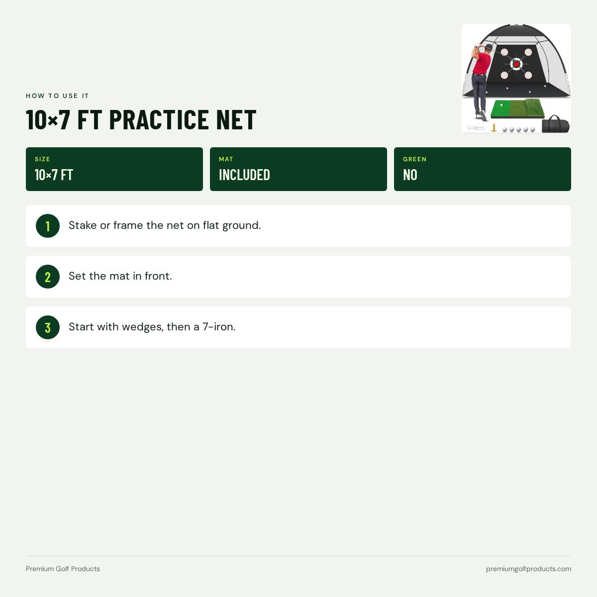 10×7 ft Practice Net