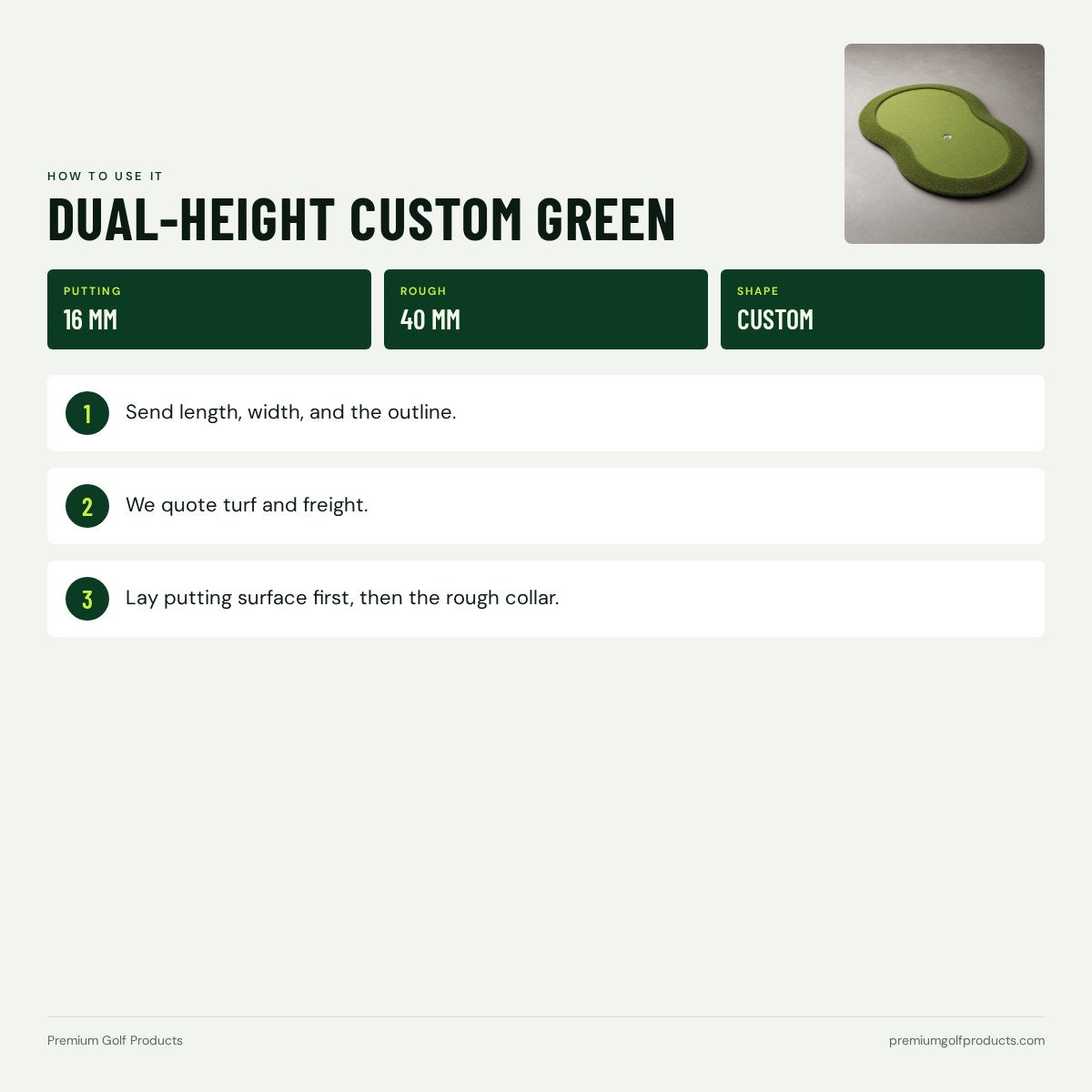 Dual-Height Custom Green
