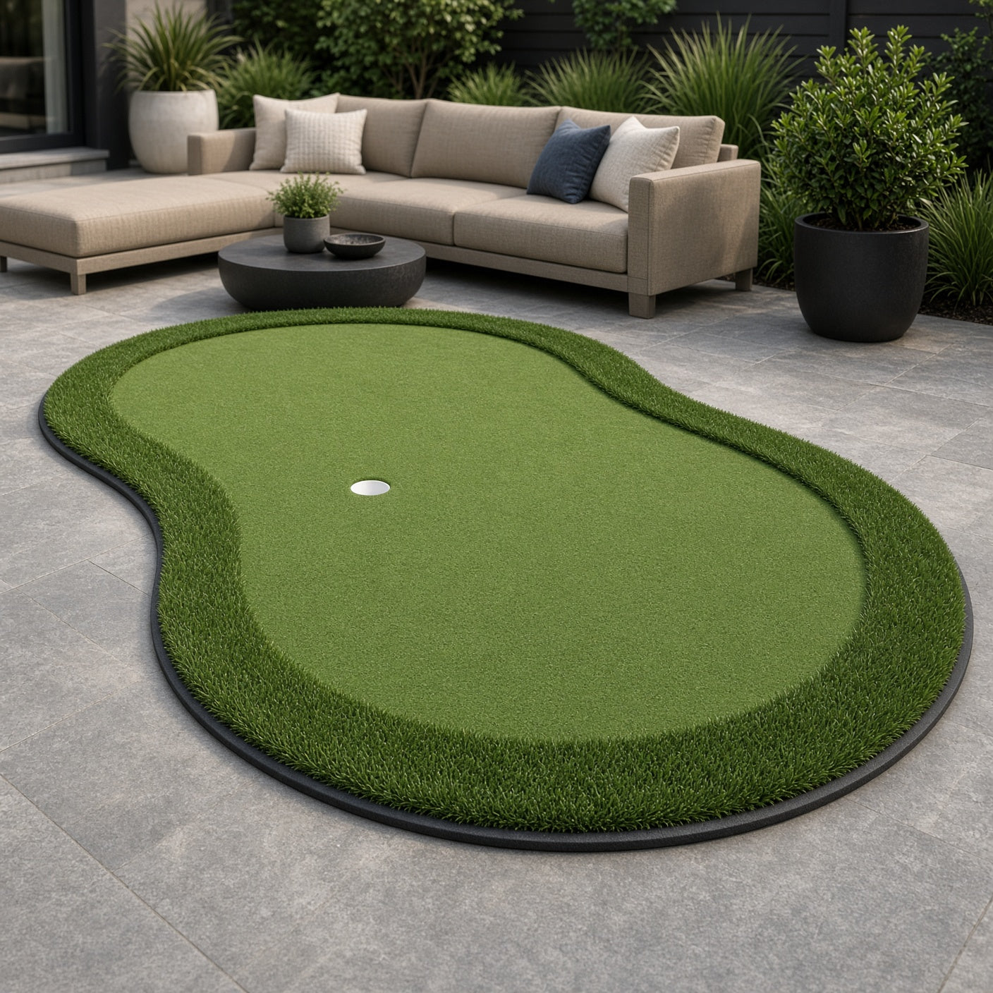 Custom-Shape Dual-Height Green