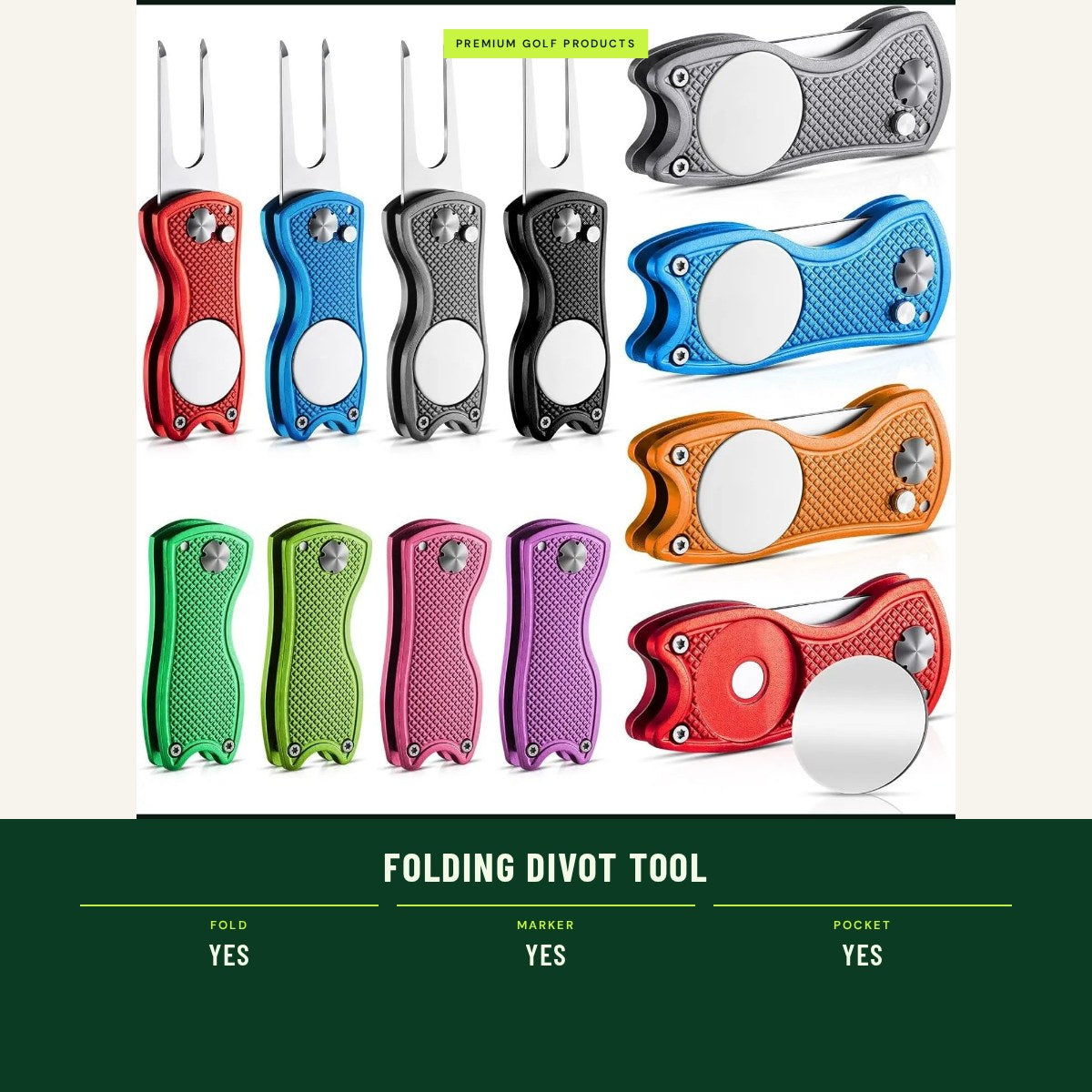 Folding Divot Tool