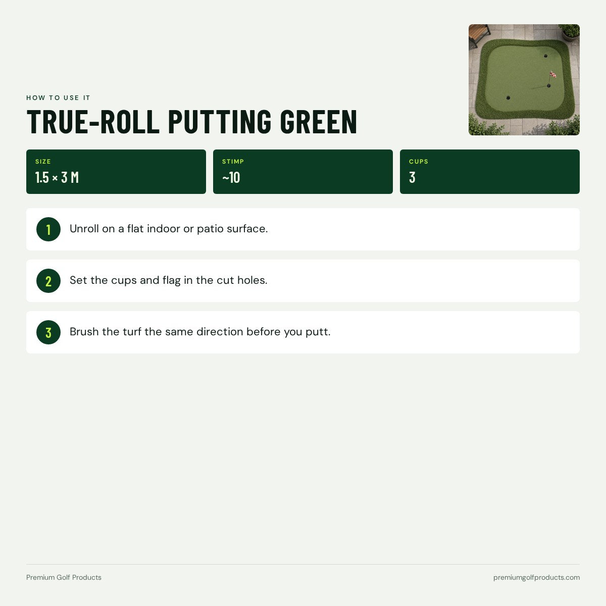 True-Roll Putting Green