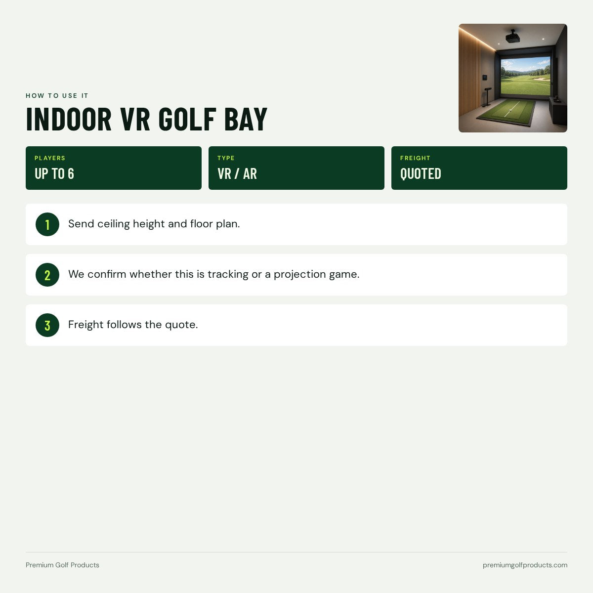 Indoor VR Golf Bay