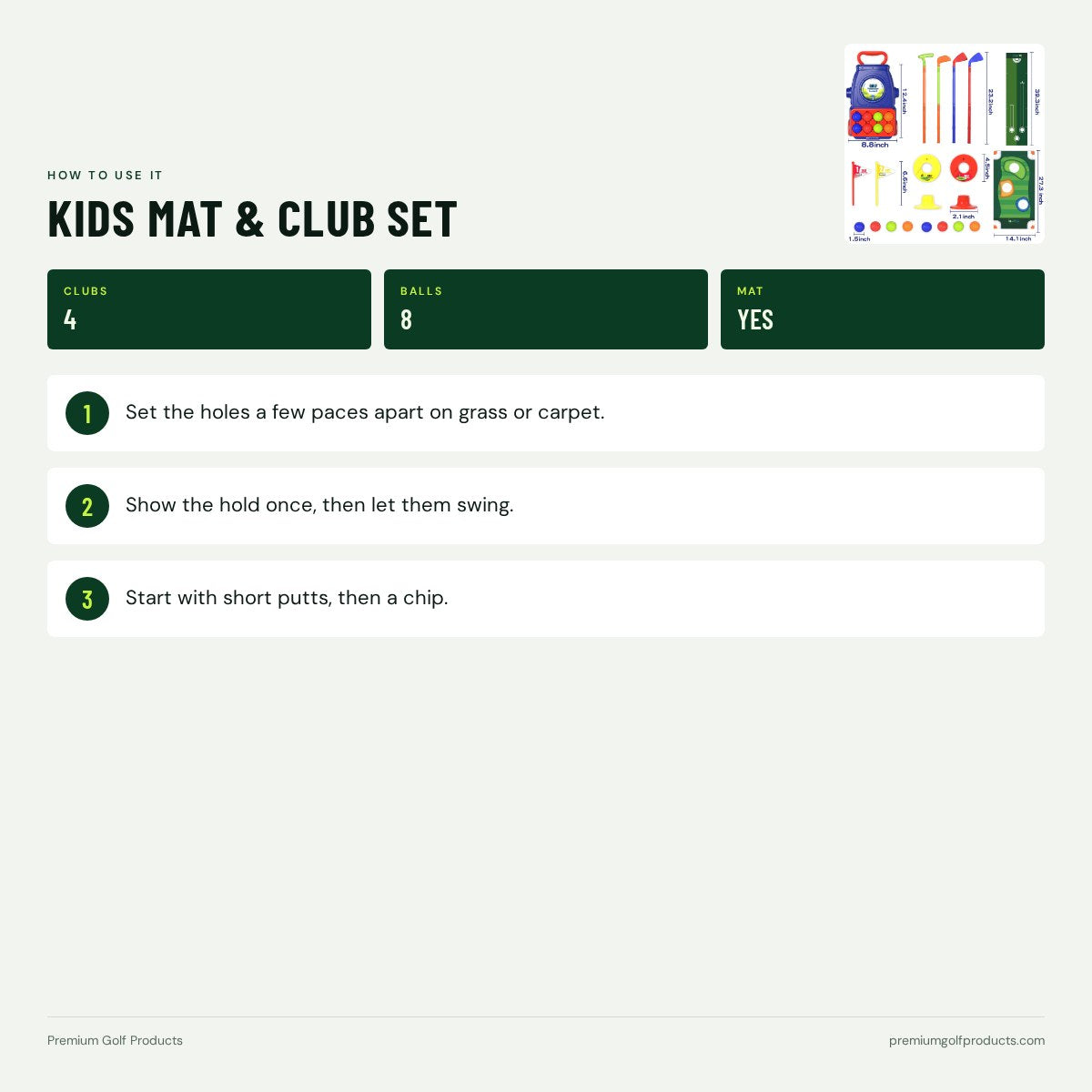 Kids Mat & Club Set