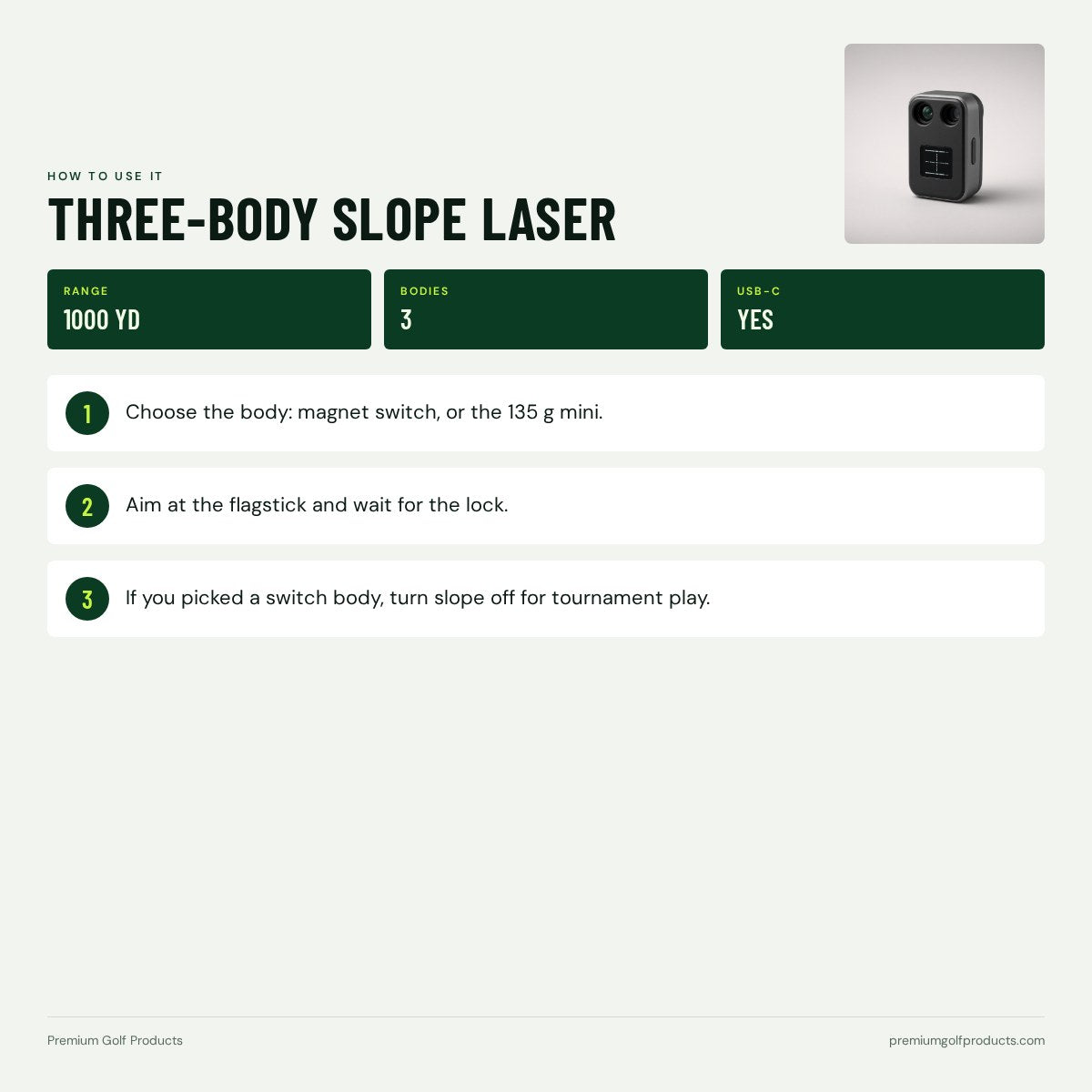 Three-Body Slope Laser
