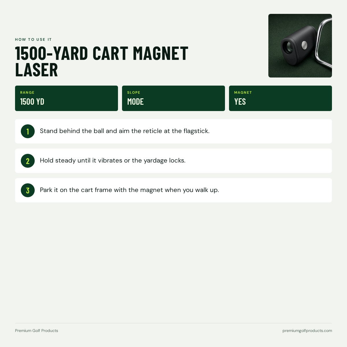 1500-Yard Cart Magnet Laser