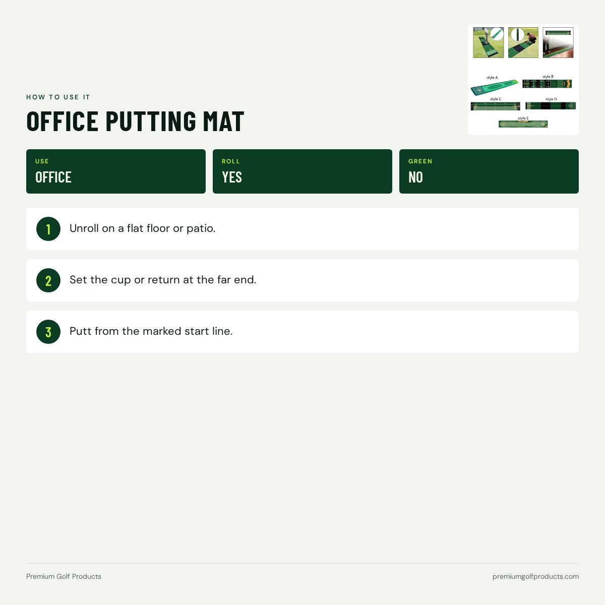 Office Putting Mat