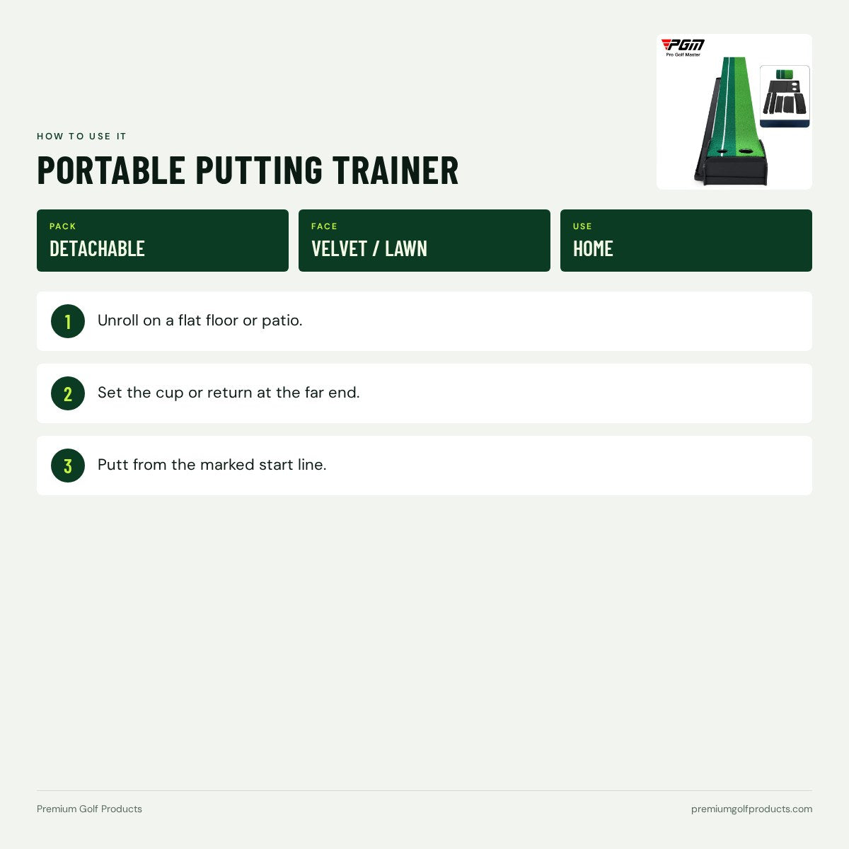 Portable Putting Trainer
