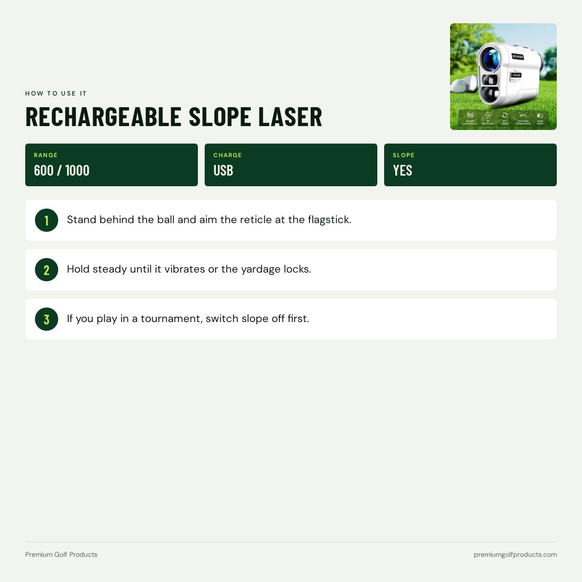 Rechargeable Slope Laser