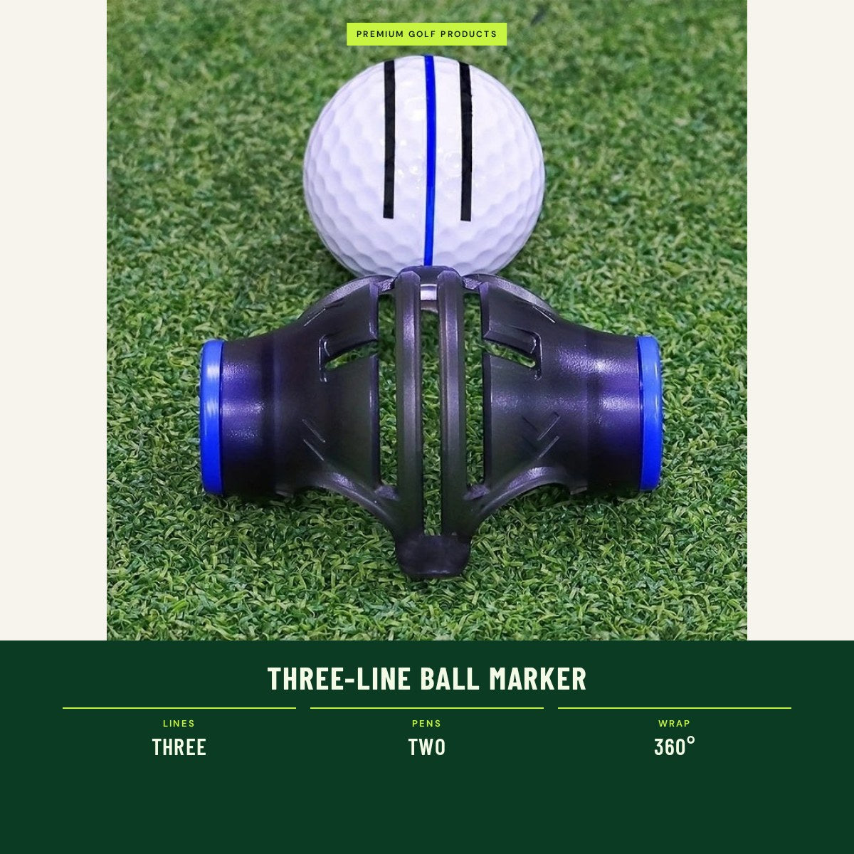 Three-Line Ball Marker
