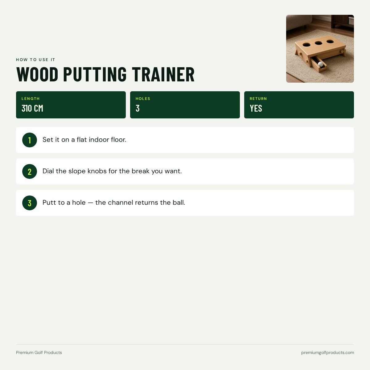 Wood Putting Trainer
